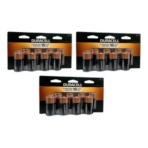 Duracell MN14R8DW CopperTop Alkaline C Batteries 8 Pack for Office Lot of 3